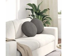 Sėdynių pagalvėlės 2 pcs Šviesiai pilka Ø 40 cm
