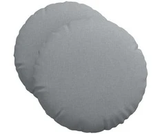 Sėdynių pagalvėlės 2 pcs Šviesiai pilka Ø50 x 19 cm audinys