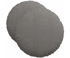 Sėdynių pagalvėlės 2 pcs Šviesiai pilka Ø50 x 19 cm