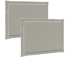 Sėdynių pagalvėlės 2 pcs Šviesiai pilka 47 x 36 x 2 cm