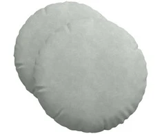 Sėdynių pagalvėlės 2 pcs Šviesiai pilka Ø50 x 19 cm Aksomas