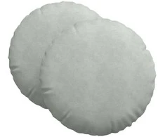 Sėdynių pagalvėlės 2 pcs Šviesiai pilka Ø60 x 21 cm Aksomas
