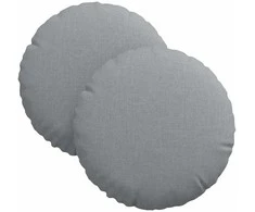 Sėdynių pagalvėlės 2 pcs Šviesiai pilka Ø30 x 13 cm audinys