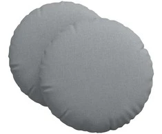 Sėdynių pagalvėlės 2 pcs Šviesiai pilka Ø60 x 21 cm audinys