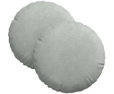 Sėdynių pagalvėlės 2 pcs Šviesiai pilka Ø30 x 13 cm Aksomas