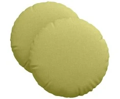 Sėdynių pagalvėlės 2 pcs Šviesiai žalia Ø40 x 13 cm audinys