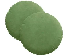 Sėdynių pagalvėlės 2 pcs Šviesiai žalia Ø30 x 13 cm Aksomas