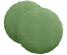 Sėdynių pagalvėlės 2 pcs Šviesiai žalia Ø 40 x 13 cm Aksomas