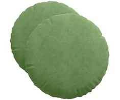 Sėdynių pagalvėlės 2 pcs Šviesiai žalia Ø50 x 19 cm Aksomas