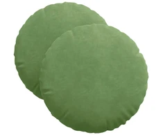 Sėdynių pagalvėlės 2 pcs Šviesiai žalia Ø 40 x 13 cm Aksomas