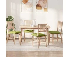 Sėdynių pagalvėlės 4 pcs Šviesiai žalia 40 x 40 x 6 cm audinys