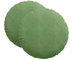 Sėdynių pagalvėlės 2 pcs Šviesiai žalia Ø60 x 21 cm Aksomas