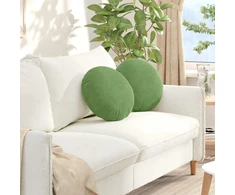 Sėdynių pagalvėlės 2 pcs Šviesiai žalia Ø 40 x 13 cm Aksomas