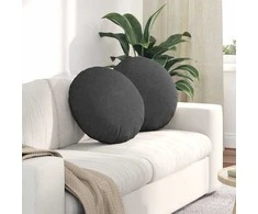 Sėdynių pagalvėlės 2 pcs Tamsiai pilka Ø50 x 19 cm