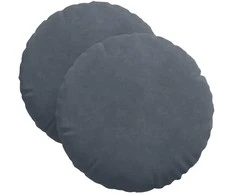 Sėdynių pagalvėlės 2 pcs Tamsiai pilka Ø 40 x 13 cm Aksomas