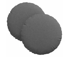 Sėdynių pagalvėlės 2 pcs Tamsiai pilka Ø30 x 13 cm audinys