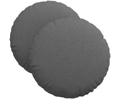 Sėdynių pagalvėlės 2 pcs Tamsiai pilka Ø40 x 13 cm audinys