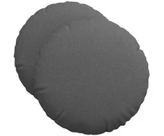 Sėdynių pagalvėlės 2 pcs Tamsiai pilka Ø50 x 19 cm audinys