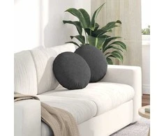 Sėdynių pagalvėlės 2 pcs Tamsiai pilka Ø 40 cm