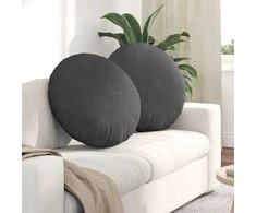 Sėdynių pagalvėlės 2 pcs Tamsiai pilka Ø 80 cm