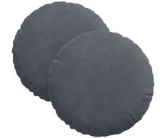 Sėdynių pagalvėlės 2 pcs Tamsiai pilka Ø30 x 13 cm Aksomas