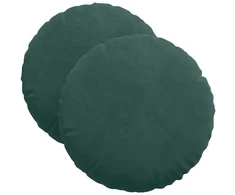 Sėdynių pagalvėlės 2 pcs Tamsiai žalia Ø 40 x 13 cm Aksomas