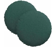 Sėdynių pagalvėlės 2 pcs Tamsiai žalia Ø30 x 13 cm audinys