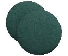 Sėdynių pagalvėlės 2 pcs Tamsiai žalia Ø40 x 13 cm audinys