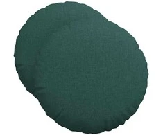 Sėdynių pagalvėlės 2 pcs Tamsiai žalia Ø50 x 19 cm audinys