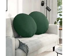 Sėdynių pagalvėlės 2 pcs Tamsiai žalia Ø60 x 21 cm