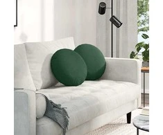 Sėdynių pagalvėlės 2 pcs Tamsiai žalia Ø 40 cm