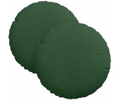 Sėdynių pagalvėlės 2 pcs Tamsiai žalia Ø30 x 13 cm