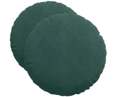 Sėdynių pagalvėlės 2 pcs Tamsiai žalia Ø50 x 19 cm Aksomas