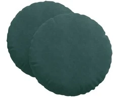 Sėdynių pagalvėlės 2 pcs Tamsiai žalia Ø 80 x 29 cm Aksomas