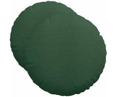 Sėdynių pagalvėlės 2 pcs Tamsiai žalia Ø50 x 19 cm
