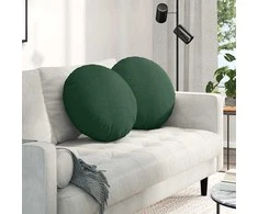 Sėdynių pagalvėlės 2 pcs Tamsiai žalia Ø50 x 19 cm