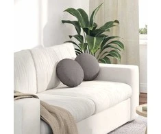 Sėdynių pagalvėlės 2 pcs Taupe Ø30 x 13 cm audinys