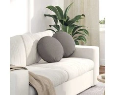 Sėdynių pagalvėlės 2 pcs Taupe Ø40 x 13 cm audinys