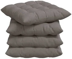 Sėdynių pagalvėlės 4 pcs Taupe 40 x 40 x 6 cm audinys