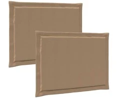 Sėdynių pagalvėlės 2 pcs Taupe 47 x 36 x 2 cm Poliesteris