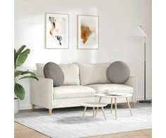 Sėdynių pagalvėlės 2 vnt. Audinys Taupe Ø50 x 19 cm