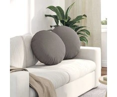 Sėdynių pagalvėlės 2 pcs Taupe Ø50 x 19 cm audinys