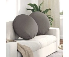 Sėdynių pagalvėlės 2 pcs Taupe Ø60 x 21 cm audinys