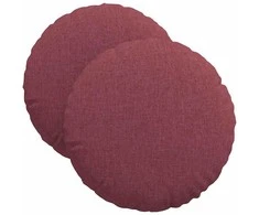 Sėdynių pagalvėlės 2 pcs Vyno raudona Ø40 x 13 cm audinys