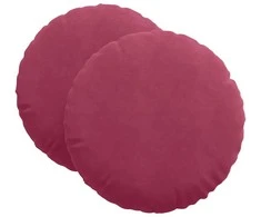 Sėdynių pagalvėlės 2 pcs Vyno raudona Ø 80 x 29 cm Aksomas