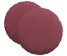 Sėdynių pagalvėlės 2 pcs Vyno raudona Ø80 x 29 cm audinys