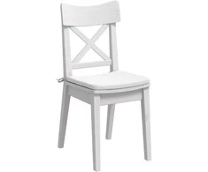 Sėdynių pagalvėlės 4 pcs Balta 40 x 40 x 3 cm audinys