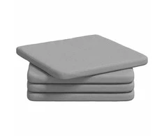 Sėdynių pagalvėlės 4 pcs Debesų pilka 40 x 40 x 3 cm audinys