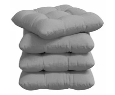 Sėdynių pagalvėlės 4 pcs Debesų pilka 45 x 45 x 12 cm audinys