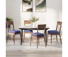 Sėdynių pagalvėlės 4 pcs Džinsinės mėlynos 40 x 40 x 12 cm